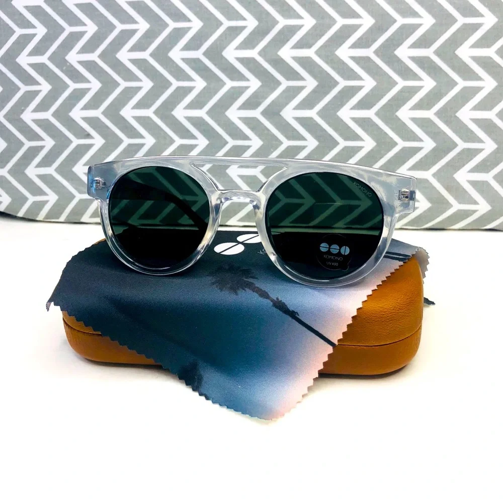 KOMONO Dreyfuss Clear/Silver Sunglasses 🕶 (NEW)